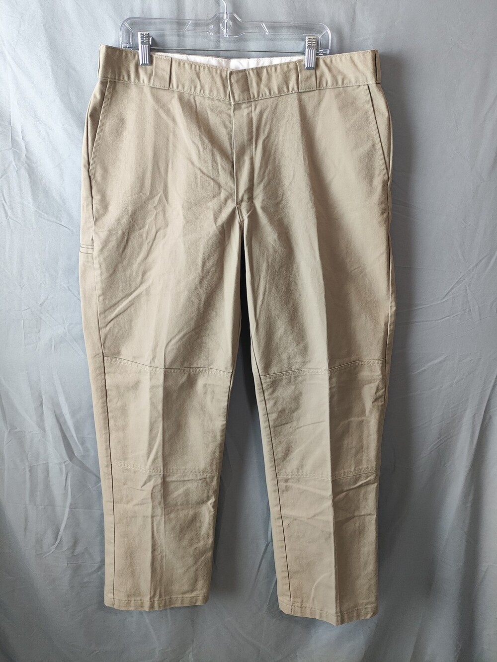 Dickies Pants Mens 38x34 Khaki Straight Fit Workwear Utility Pockets Durable